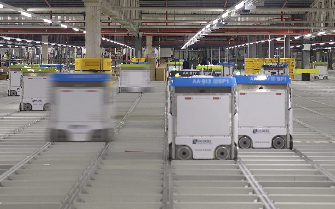 Ocado warehouse bots
